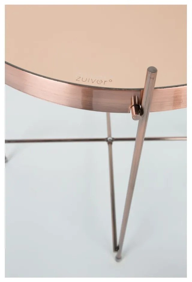 Cupid rézszínű tárolóasztal, ⌀ 43 cm - Zuiver