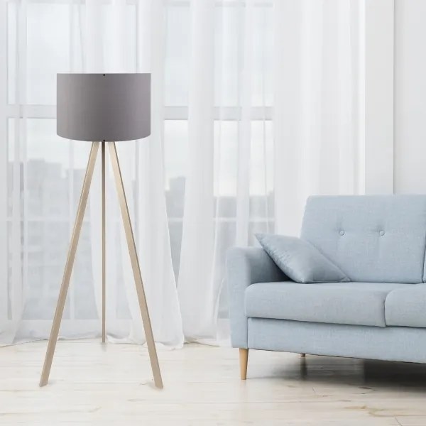 Állólámpa AYD 1xE27/60W/230V szürke/bézs