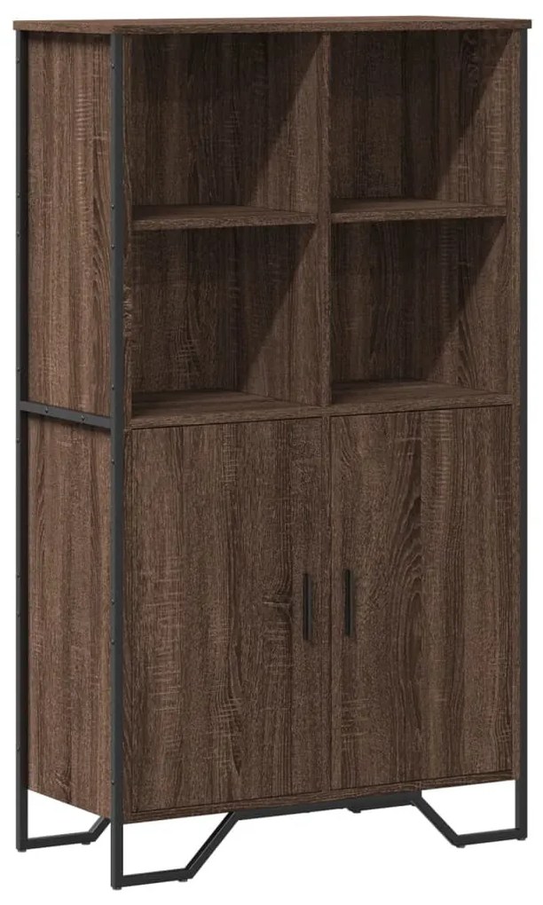 barna tölgy színű szerelt fa magasszekrény 79,5x35,5x137,5 cm