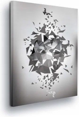 Vászonkép 75x100 Absztrakt geometria dinamika mozgás minimalizmus szürke fekete