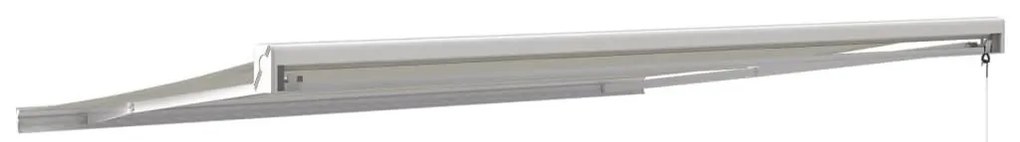 krémszínű szövet és alumínium behúzható napellenző 4 x 3 m