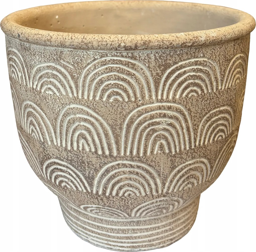 Boho Virágtartó Fedél Magas Beton 18cm Ablakpárkányra Gyógynövények Bonsai Terasz