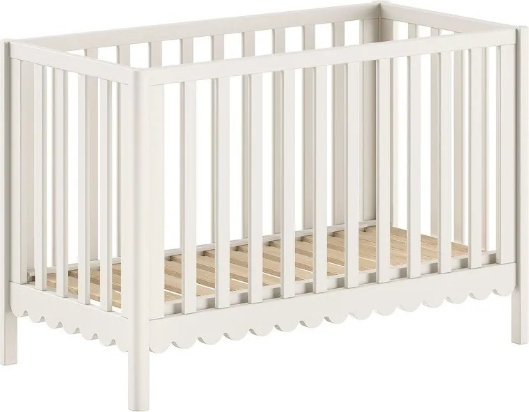 Bézs borovi fenyő babaágy állítható magassággal 60x120 cm Swingo – Vipack