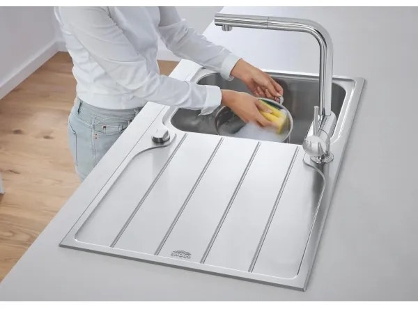 GROHE 31571SD1 - K500 mosogató 860 × 500 mm rozsdamentes acél