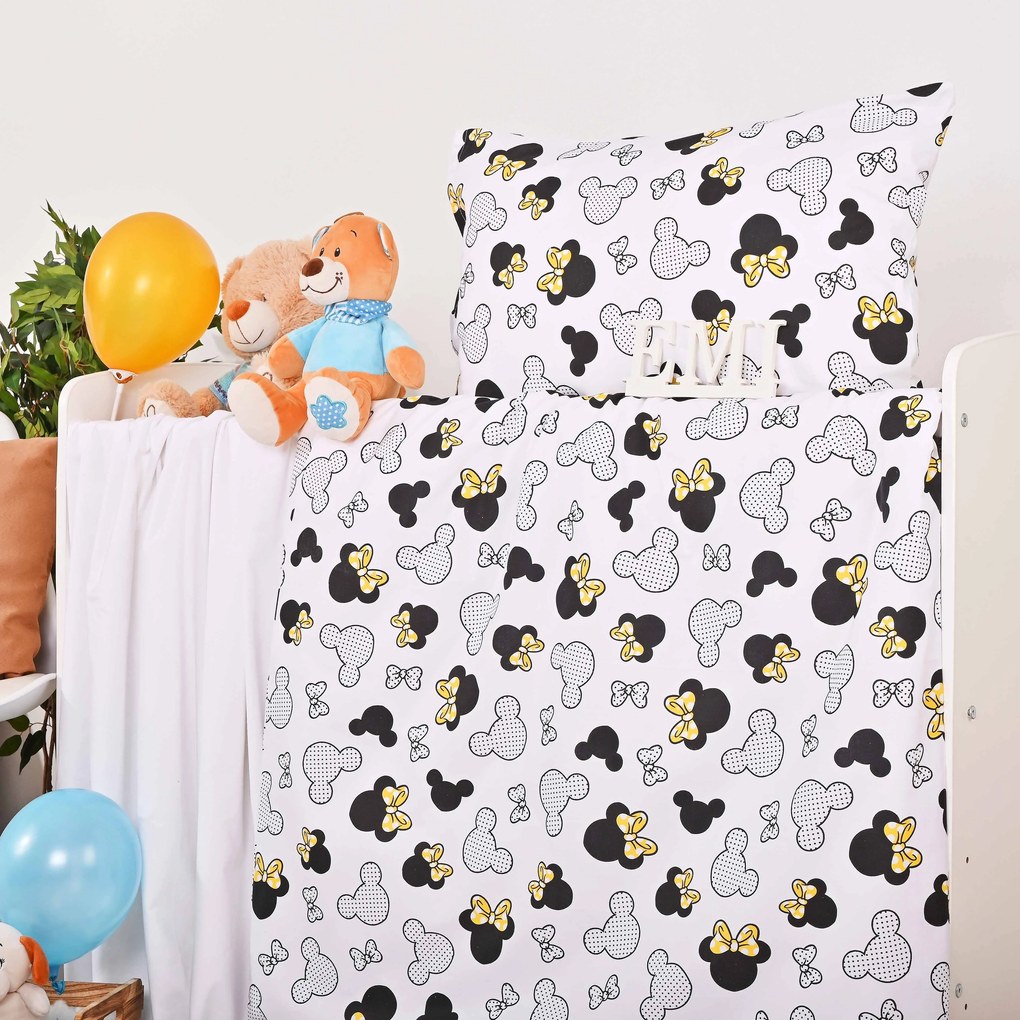 EMI Mouse gyermek ágyneműhuzat: Gyermek készlet 1x (130x90) + 1x (65x45) cm