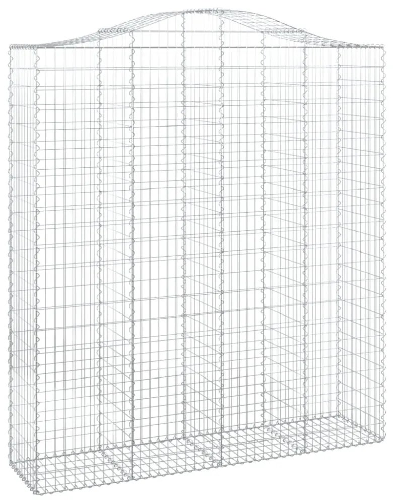 íves horganyzott vas gabion kosár 200x50x220/240 cm