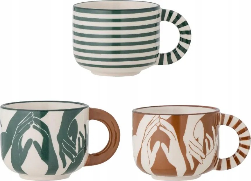 Bloomingville Carim Bögre 3 db-os bögre szett 245 ml Zöld