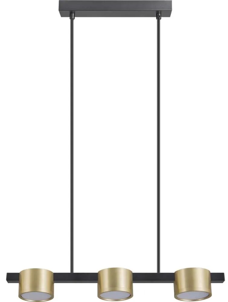 LED Csillár zsinóron MIRELLA 3xGX53/6W/230V arany/fekete