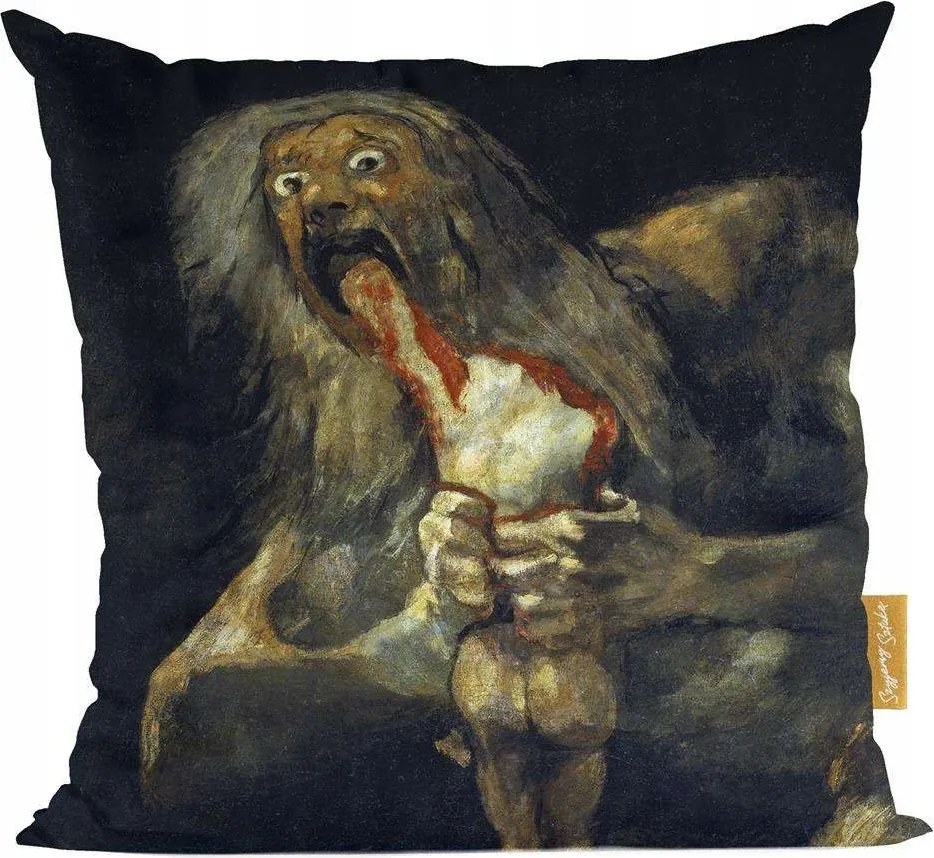 Szaturnusz párna felfalja saját gyermekeit Francisco Goya