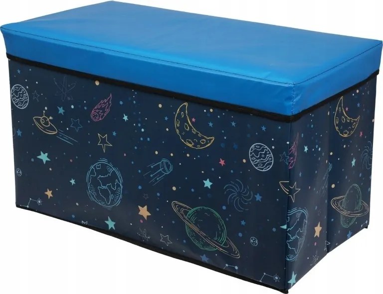 3D tároló doboz gyerekeknek sötétkék 60x30x35 cm