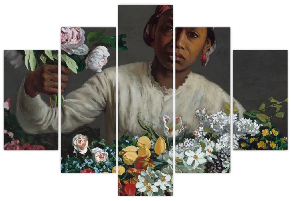 Kép - Frédéric Bazille, Young Woman with Peonies, reprodukciók (150x105 cm)