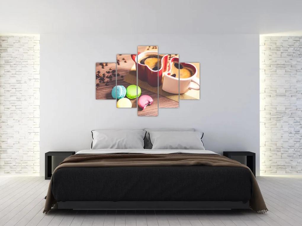 Kávé és a macaroon képe (150x105 cm)