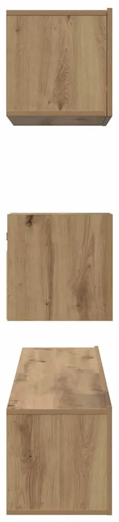 TV Szekrény Szett 4 pcs kézműves tölgy 80 x 30 x 30 cm Faanyag