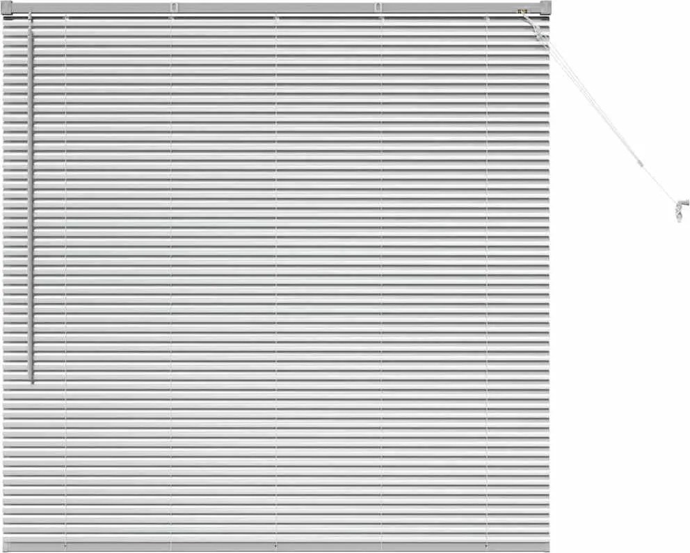 vidaXL Zsalugáter Redőnyök Ezüst 130 x 125 cm Alumínium