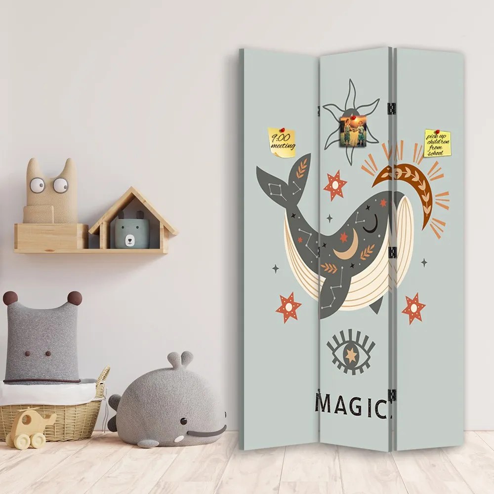 Gario Paraván Magic whale Méret: 110 x 170 cm, Kivitelezés: Parafa paraván