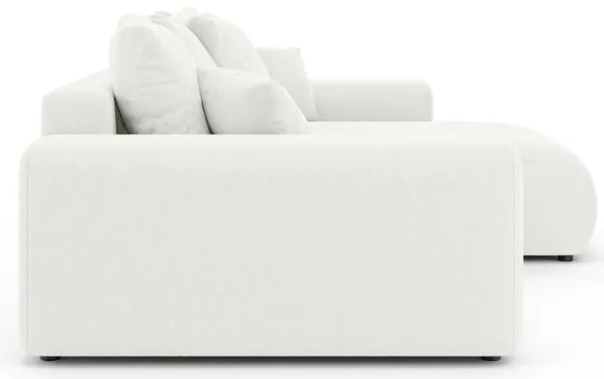 Fehér kinyitható tárolóhelyes sarokkanapé (variálható sarok) Luma – Ropez