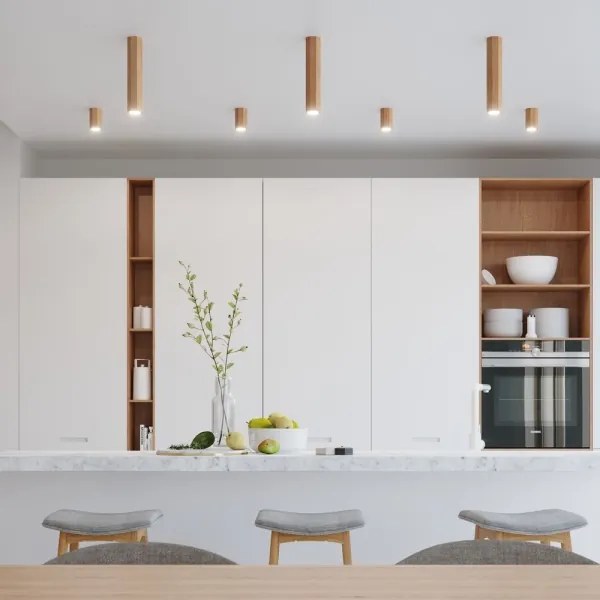 Sollux SL.1033 - Spotlámpa ZEKE 1xGU10/40W/230V 10 cm tölgy