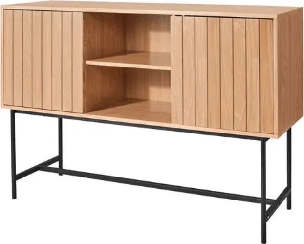 Komód szekrényekkel VALMOR 90x127 cm, tölgy dekoráció