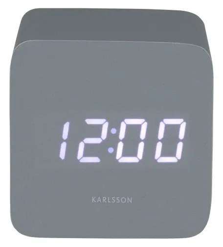 Karlsson 5982GY dizájner LED-es óra ébresztővel, szürke, 7 cm