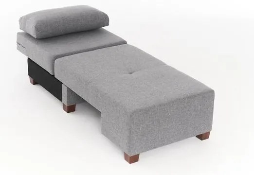 Egyszemélyes kanapéágy- Perenna Linen Balos - Szürke