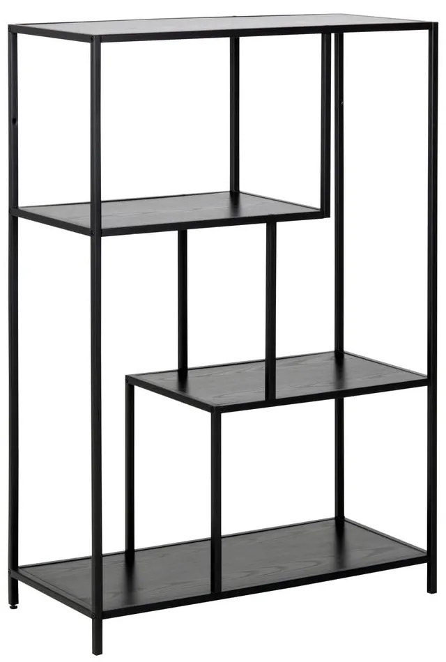 Fekete könyvespolc 77x114 cm Seaford – Actona