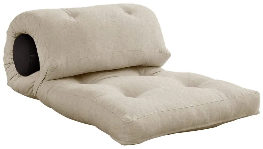 Szürkésbézs futon matrac 70x200 cm Wrap Linen Beige/Dark Grey – Karup Design