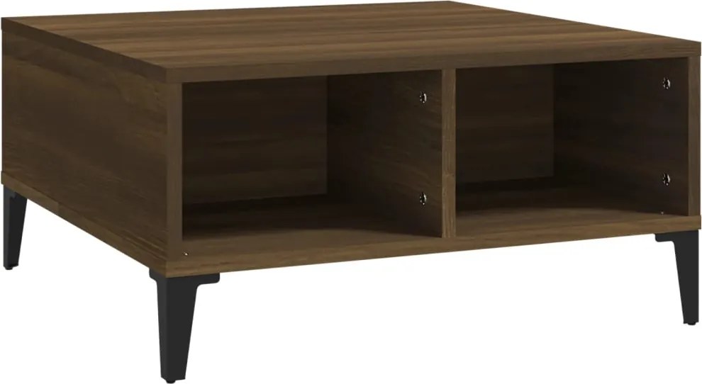 vidaXL barna tölgyszínű szerelt fa dohányzóasztal 60 x 60 x 30 cm