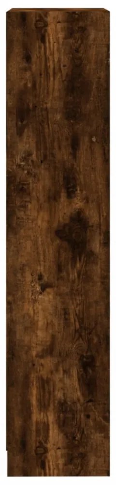 3 szintes füstös tölgy színű fa könyvszekrény 40 x 24 x 109 cm