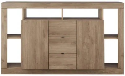 RIMINI komód, kétajtós, háromfiókos – Mercure tölgy