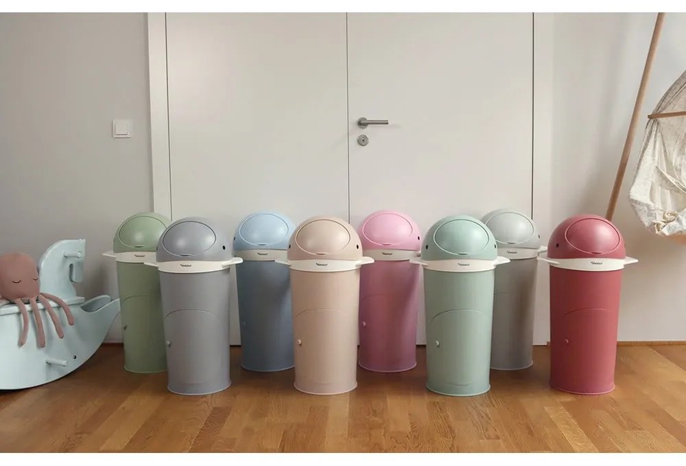 Mentazöld műanyag szemetes pelenkákhoz 25 l Whale – Kindsgut