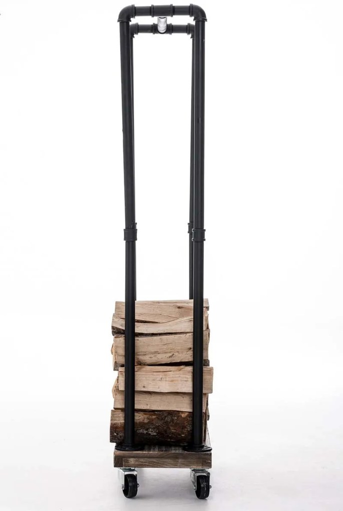 Forks gördíthető fatároló, fekete színben (30x60x150 cm)