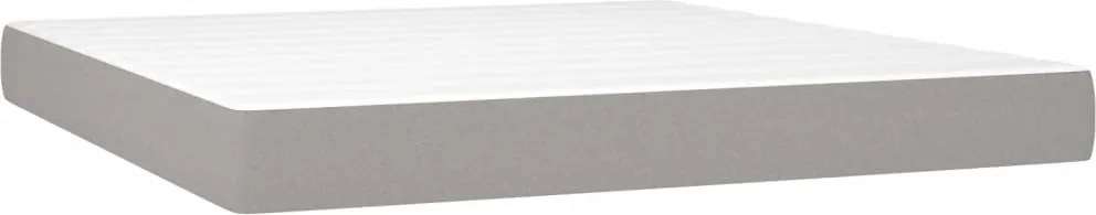 vidaXL világosszürke szövet zsebrugós ágymatrac közepes keménységű 160x200x20 cm