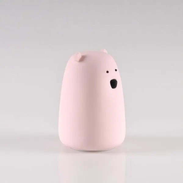 LED RGB gyerek érintős lámpa BEAR LED/0,8W/5V rózsaszín + USB