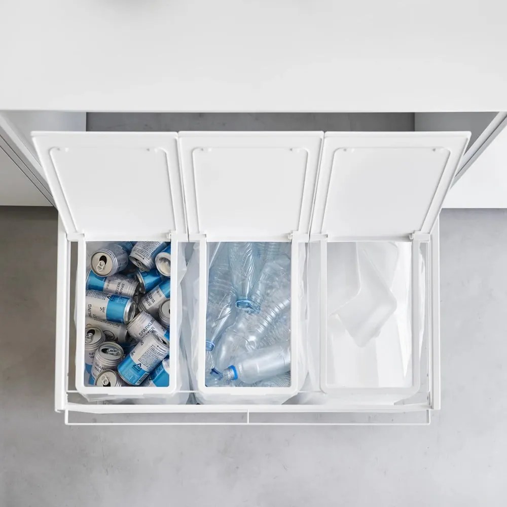 Fehér fém szelektív szemetes Tower – YAMAZAKI