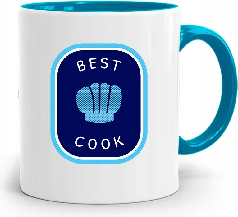 Kék Bögre Szakácsnak Best Cook Ajándék fényképes nyomattal