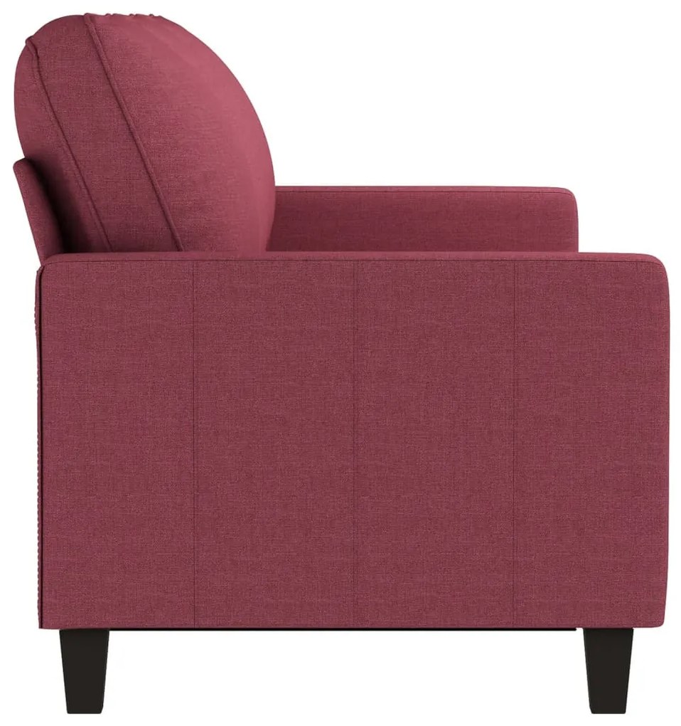 vidaXL 3 személyes bordó szövet kanapé 180 cm