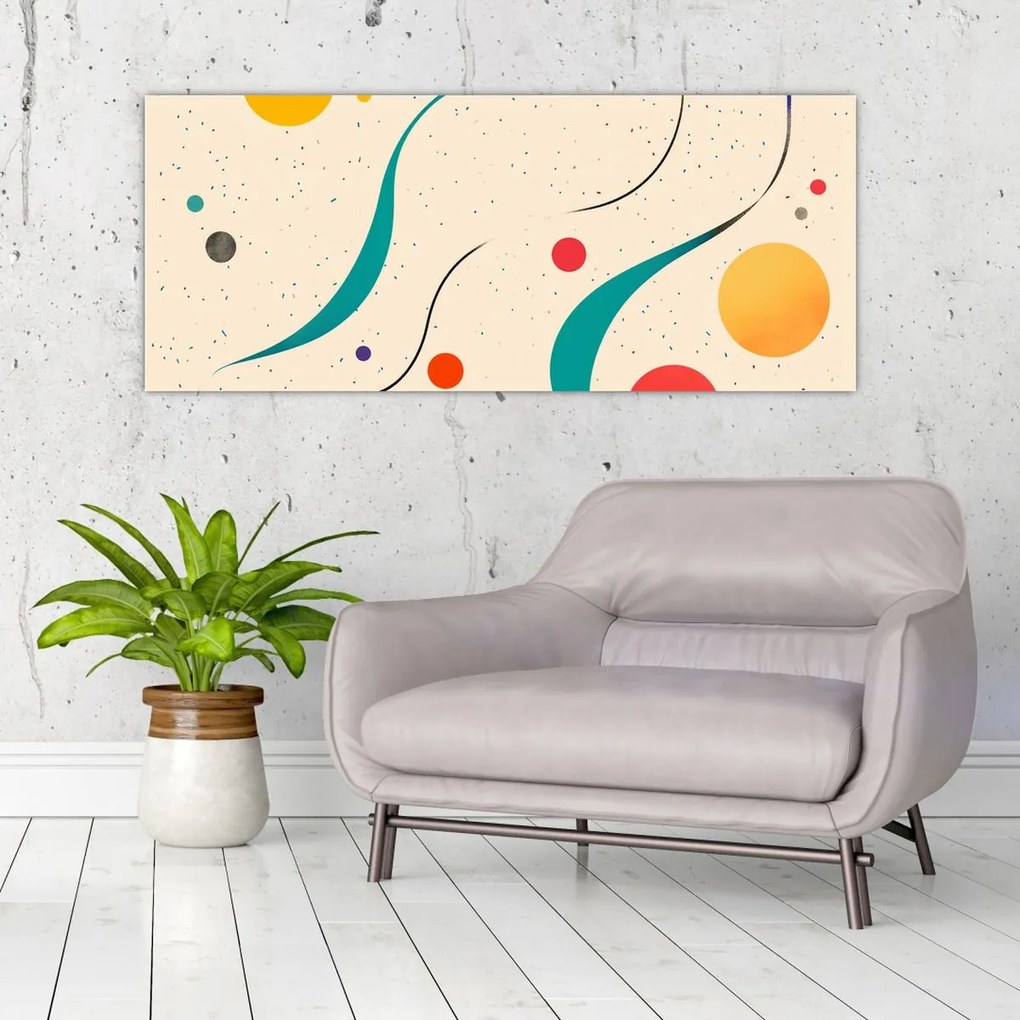 Kép - Minimalista színes illusztráció (120x50 cm)