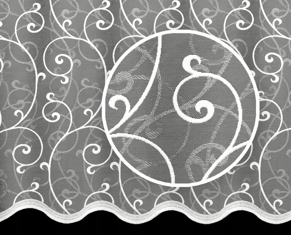 Mg Függöny lengyel jacquard 3997 Fehér 250cm 0,5m Esy