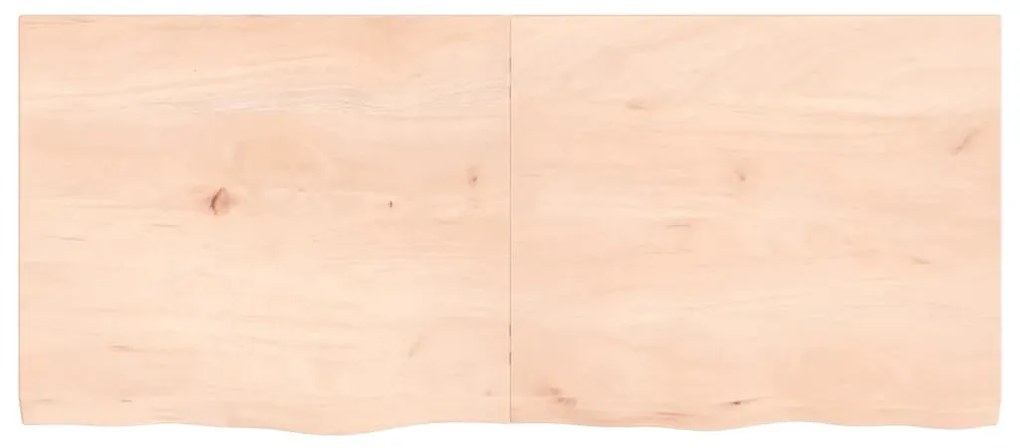 kezeletlen tömör tölgyfa fali polc 140x60x(2-4) cm