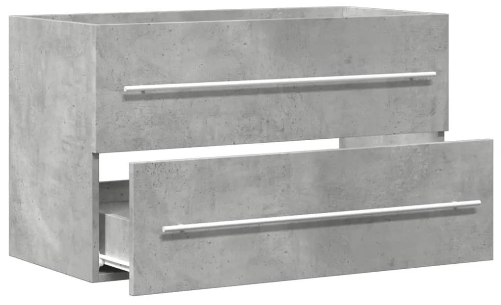betonszürke szerelt fa mosdószekrény 80 x 38,5 x 48 cm