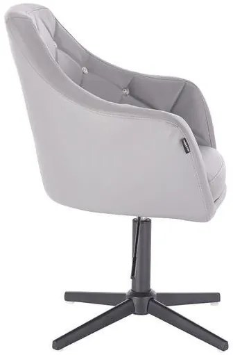 HR830 Szürke modern műbőr szék fekete lábbal