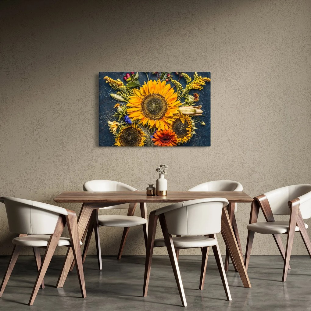 Kép - Őszi virágok (90x60 cm)
