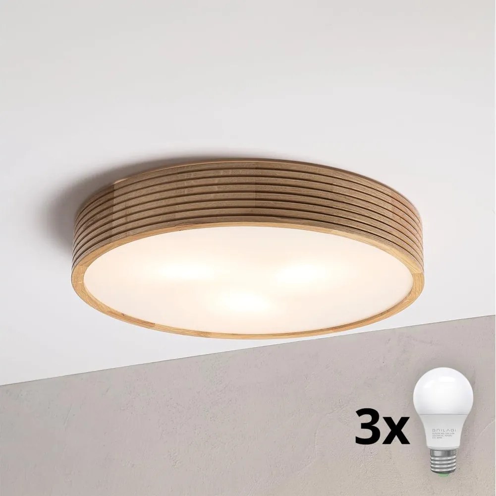 Brilagi - CARVALHO MODERN LED mennyezeti lámpa 3xE27/60W/230V, átmérő 47,5 cm, tölgy