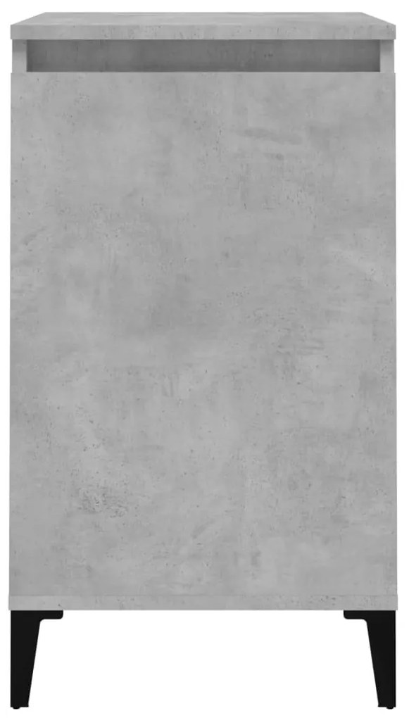 Betonszürke szerelt fa éjjeliszekrény 40x35x70 cm