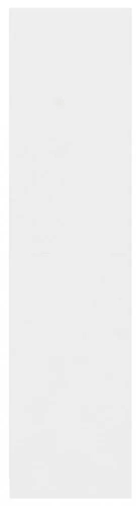 Magasfényű fehér forgácslap fiókos ruhásszekrény 50x50x200 cm