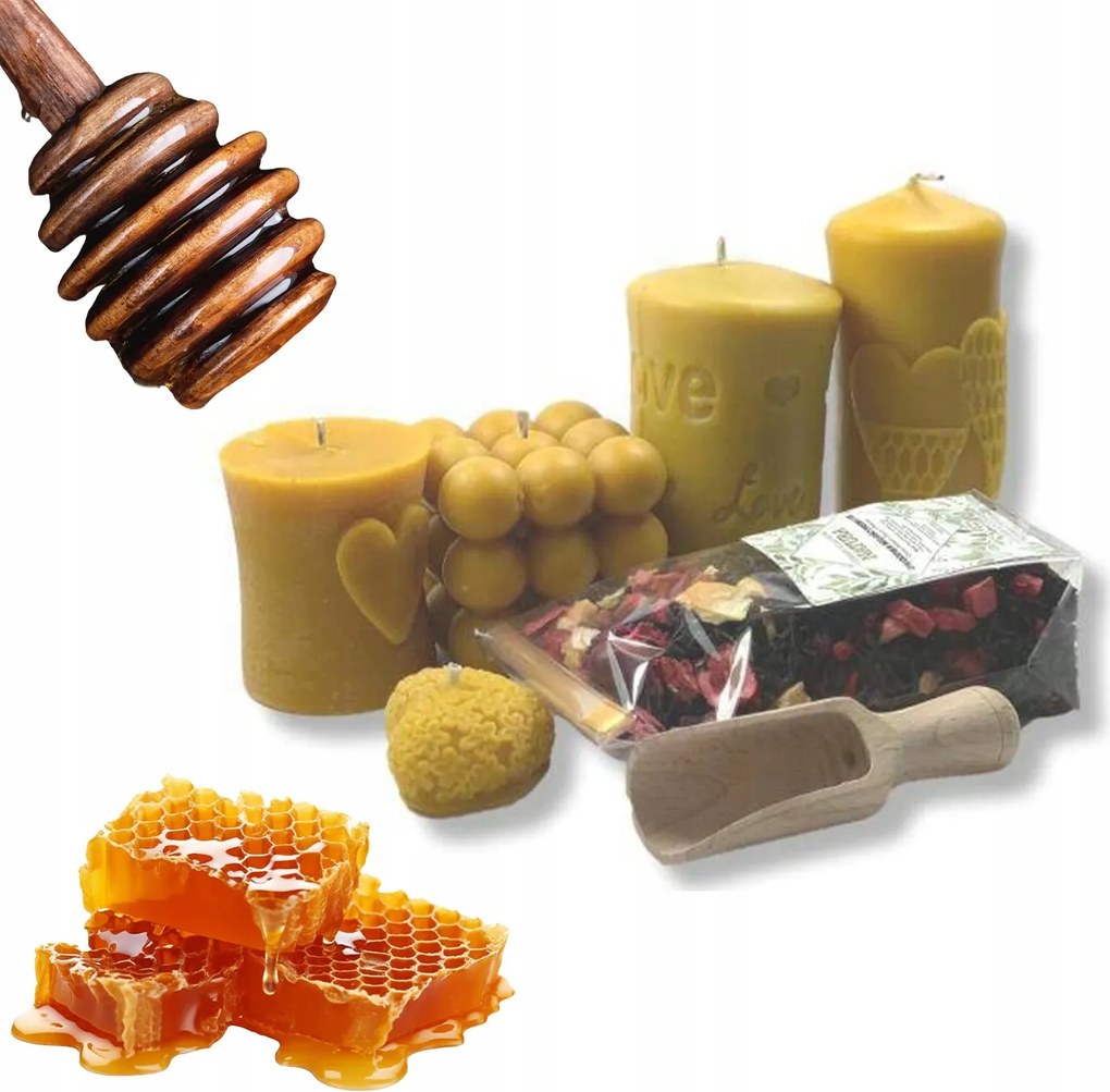 Valentin Napi Vagy Karácsonyi Ajándék Szett 5 Db Gyertya Gyümölcstea