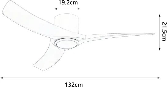 ZEVENTI - ORBITO LED mennyezeti ventilátor LED/24W/230V Wi-Fi Tuya fekete + távirányító