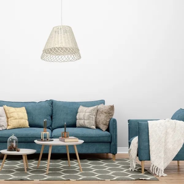 Csillár zsinóron VIMINI 1xE27/40W/230V rattan