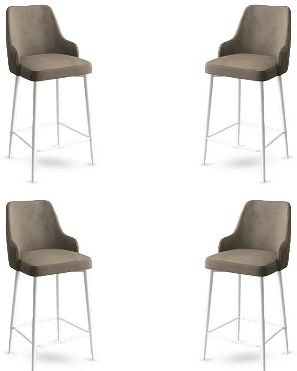 Enox Cappuccino és White bárszék szett, 4 db, 4 db