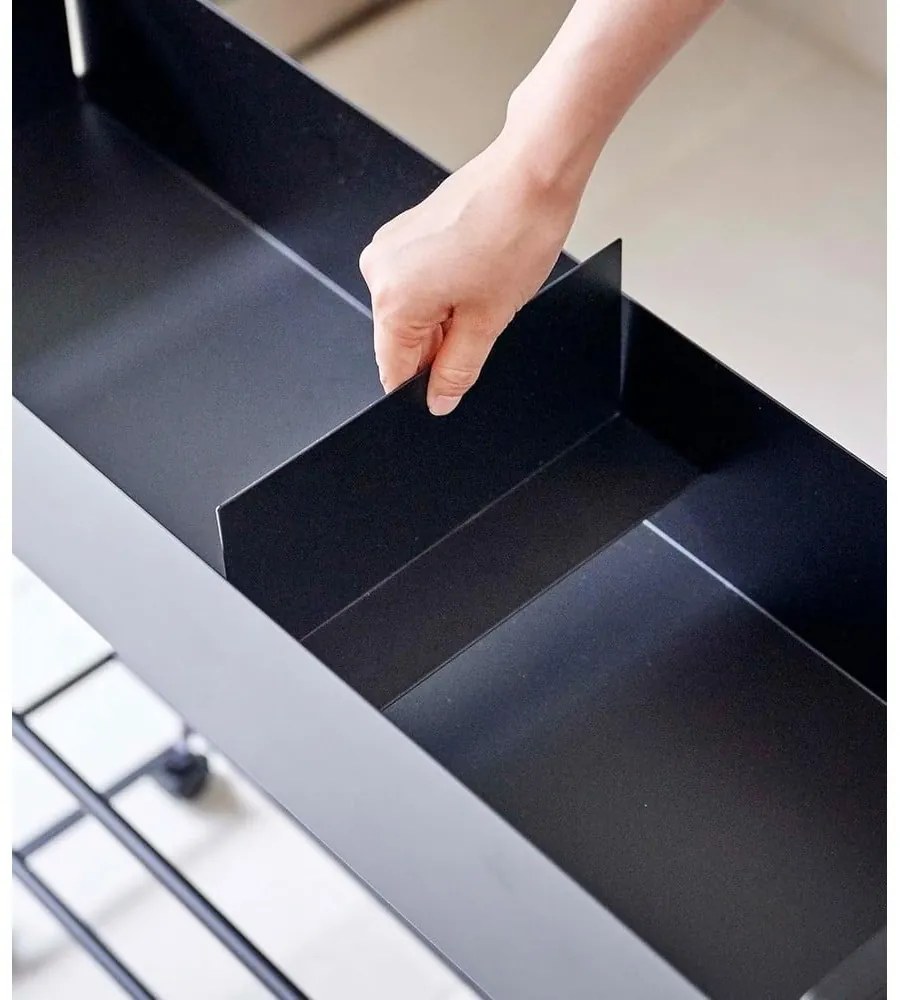 Fekete fém gyerek cipőtartó 74,5x74,5x22 cm Tower – YAMAZAKI